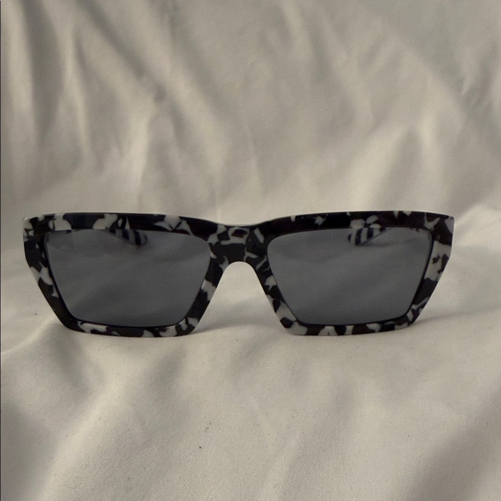 Prada Black and White Patterned Sunglasses